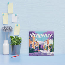 Load image into Gallery viewer, Mini Paint by numbers Travel Poster Provence Spring 20x20cm already framed