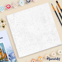 Load image into Gallery viewer, Mini Paint by numbers Travel Poster London 20x20cm already framed