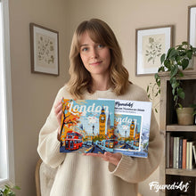 Load image into Gallery viewer, Mini Paint by numbers Travel Poster London 20x20cm already framed