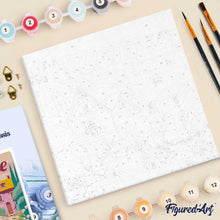 Load image into Gallery viewer, Mini Paint by numbers Travel Poster Lucerne 20x20cm already framed