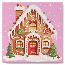 Load image into Gallery viewer, Mini Paint by numbers Gingerbread House 20x20cm already framed