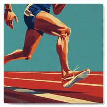 Load image into Gallery viewer, Mini Paint by numbers Sport Poster Athletics 20x20cm already framed