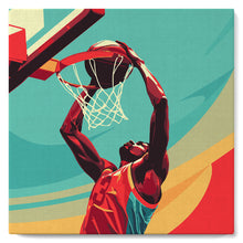Load image into Gallery viewer, Mini Paint by numbers Sport Poster Basketball 20x20cm already framed