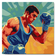 Load image into Gallery viewer, Mini Paint by numbers Sport Poster Boxing 20x20cm already framed