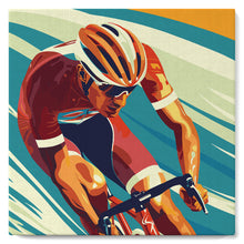 Load image into Gallery viewer, Mini Paint by numbers Sport Poster Cycling 20x20cm already framed