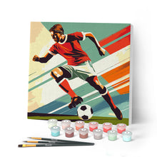 Load image into Gallery viewer, Mini Paint by numbers Sport Poster Football 20x20cm already framed Figured'Art UK