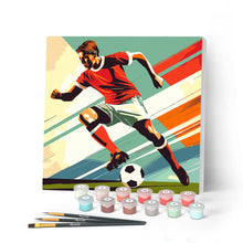 Load image into Gallery viewer, Mini Paint by numbers Sport Poster Football 20x20cm already framed Figured'Art UK