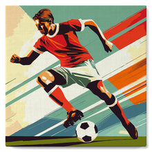 Load image into Gallery viewer, Mini Paint by numbers Sport Poster Football 20x20cm already framed