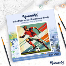 Load image into Gallery viewer, Mini Paint by numbers Sport Poster Football 20x20cm already framed