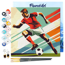 Load image into Gallery viewer, Mini Paint by numbers Sport Poster Football 20x20cm already framed