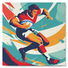 Load image into Gallery viewer, Mini Paint by numbers Sport Poster Rugby 20x20cm already framed