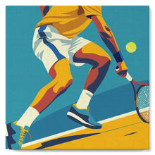 Load image into Gallery viewer, Mini Paint by numbers Sport Poster Tennis 20x20cm already framed
