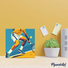 Load image into Gallery viewer, Mini Paint by numbers Sport Poster Tennis 20x20cm already framed