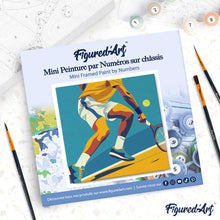 Load image into Gallery viewer, Mini Paint by numbers Sport Poster Tennis 20x20cm already framed