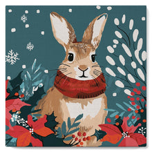 Load image into Gallery viewer, Mini Paint by numbers 8"x8" framed - Christmas Bunny