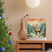 Load image into Gallery viewer, Mini Paint by numbers 8"x8" framed - Majestic Winter Deer