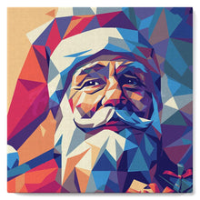 Load image into Gallery viewer, Mini Paint by numbers 8"x8" framed - Polygon Santa