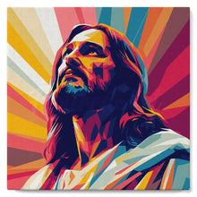 Load image into Gallery viewer, Mini Paint by numbers 8"x8" framed - Radiant Jesus