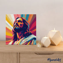 Load image into Gallery viewer, Mini Paint by numbers 8"x8" framed - Radiant Jesus