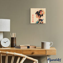 Load image into Gallery viewer, Mini Paint by numbers 20x20cm framed - Japanese Scent of Love