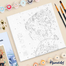 Load image into Gallery viewer, Mini Paint by numbers 20x20cm framed - Japanese Scent of Love
