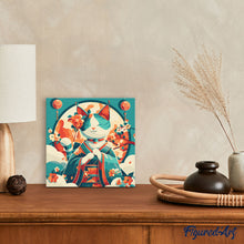 Load image into Gallery viewer, Mini Paint by numbers 20x20cm framed - Japanese Princess Cat