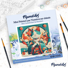 Load image into Gallery viewer, Mini Paint by numbers 20x20cm framed - Japanese Princess Cat