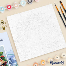 Load image into Gallery viewer, Mini Paint by numbers 20x20cm framed - Christmas Bells