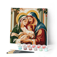 Load image into Gallery viewer, Mini Paint by numbers 20x20cm framed - Holy Family Figured'Art UK