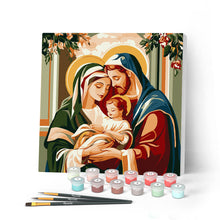 Load image into Gallery viewer, Mini Paint by numbers 20x20cm framed - Holy Family Figured'Art UK