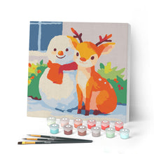 Load image into Gallery viewer, Mini Paint by numbers 20x20cm framed - Holiday Buddies Figured'Art UK