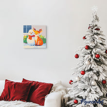 Load image into Gallery viewer, Mini Paint by numbers 20x20cm framed - Holiday Buddies