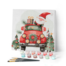 Load image into Gallery viewer, Mini Paint by numbers 20x20cm framed - Santa Truck Figured'Art UK