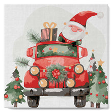 Load image into Gallery viewer, Mini Paint by numbers 20x20cm framed - Santa Truck