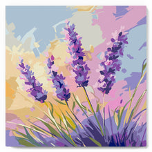 Load image into Gallery viewer, Mini Paint by numbers Lavender 20x20cm already framed