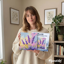 Load image into Gallery viewer, Mini Paint by numbers Lavender 20x20cm already framed