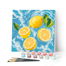 Load image into Gallery viewer, Paint by numbers kit for adults Mini Paint by numbers Citrus Breeze 20x20cm already framed Figured'Art UK