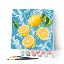 Load image into Gallery viewer, Paint by numbers kit for adults Mini Paint by numbers Citrus Breeze 20x20cm already framed Figured'Art UK
