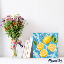 Load image into Gallery viewer, Mini Paint by numbers Citrus Breeze 20x20cm already framed