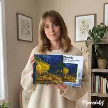 Load image into Gallery viewer, Mini Paint by numbers Van Gogh Cafe Terrace at Night 20x20cm already framed