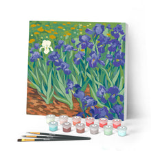 Load image into Gallery viewer, Paint by numbers kit for adults Mini Paint by numbers Van Gogh - Iris 20x20cm already framed Figured'Art UK