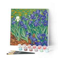 Load image into Gallery viewer, Paint by numbers kit for adults Mini Paint by numbers Van Gogh - Iris 20x20cm already framed Figured'Art UK