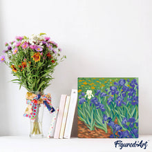 Load image into Gallery viewer, Mini Paint by numbers Van Gogh - Iris 20x20cm already framed