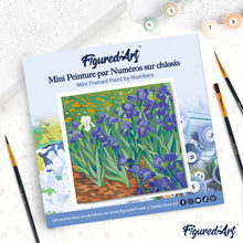 Load image into Gallery viewer, Mini Paint by numbers Van Gogh - Iris 20x20cm already framed