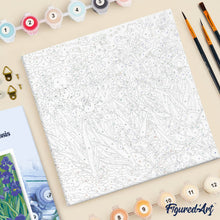 Load image into Gallery viewer, Mini Paint by numbers Van Gogh - Iris 20x20cm already framed