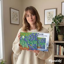 Load image into Gallery viewer, Mini Paint by numbers Van Gogh - Iris 20x20cm already framed