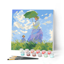 Load image into Gallery viewer, Paint by numbers kit for adults Mini Paint by numbers The walk - Monet 20x20cm already framed Figured'Art UK