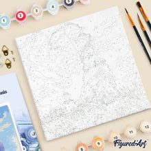 Load image into Gallery viewer, Mini Paint by numbers The walk - Monet 20x20cm already framed