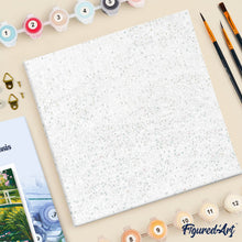 Load image into Gallery viewer, Mini Paint by numbers Water Lilies and Japanese Bridge - Monet 20x20cm already framed
