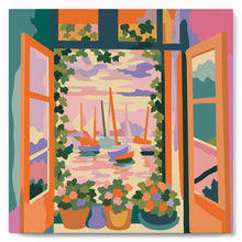 Load image into Gallery viewer, Mini Paint by numbers The Open Window - Matisse 20x20cm already framed